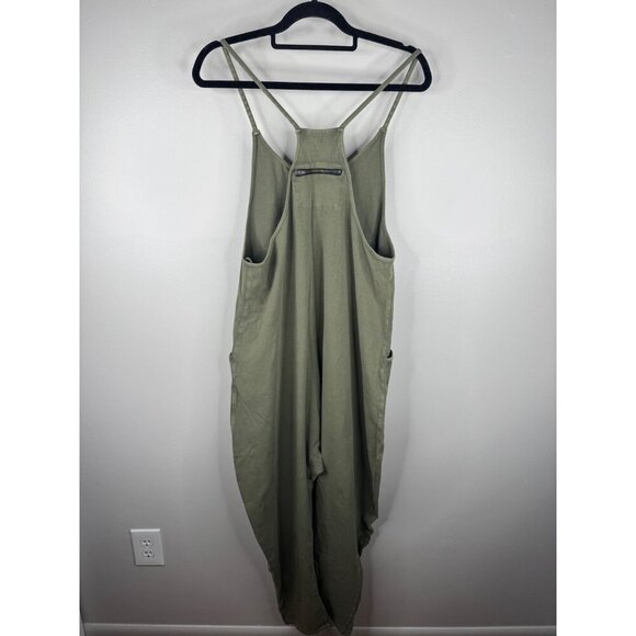 Free People Hot Shot Onesie Jumpsuit Olive Green Size S NEW Romper - Picture 5 of 5
